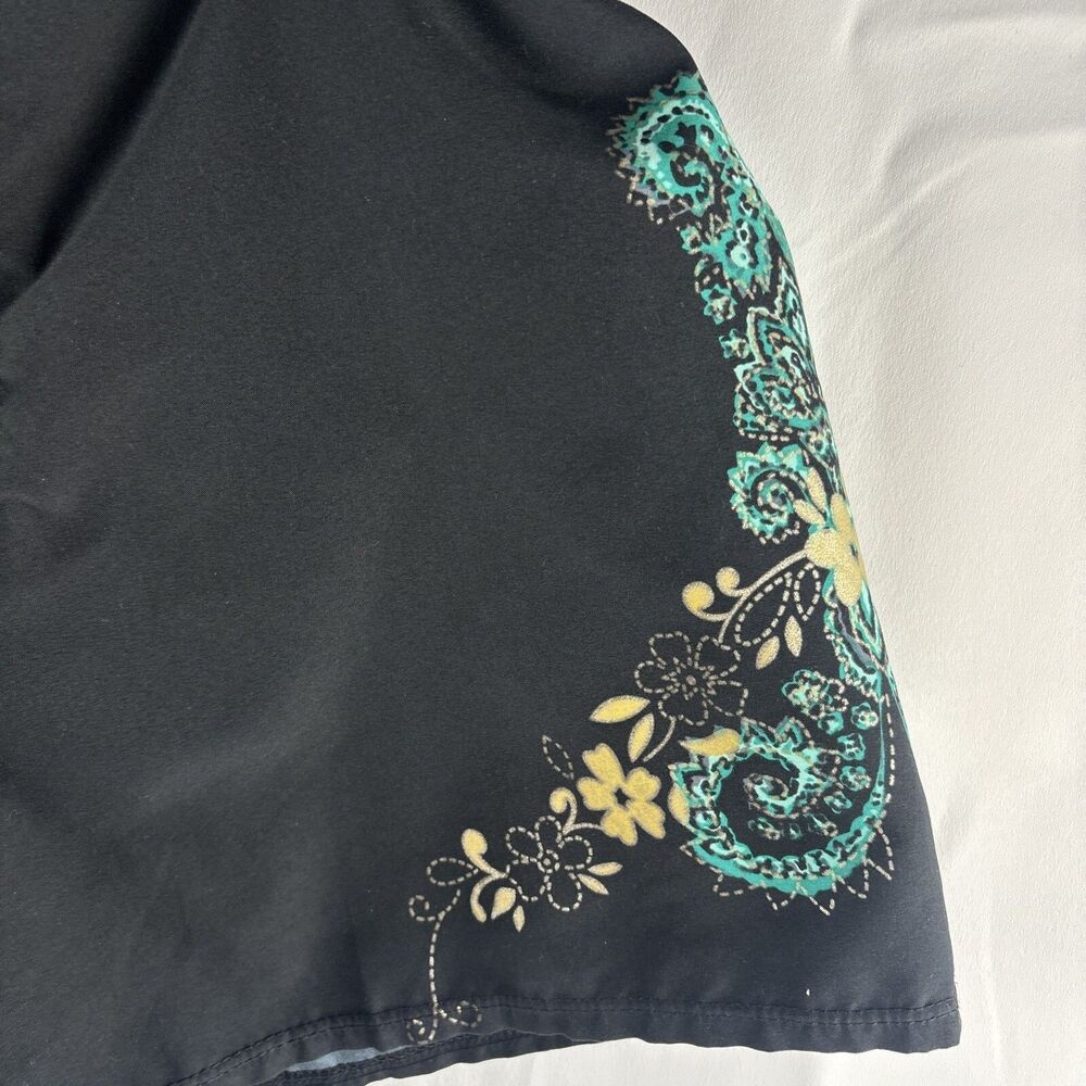 Coco Reef Women’s Large Swim Shorts Black Teal Design Lined  Beach Pool - Picture 2 of 11